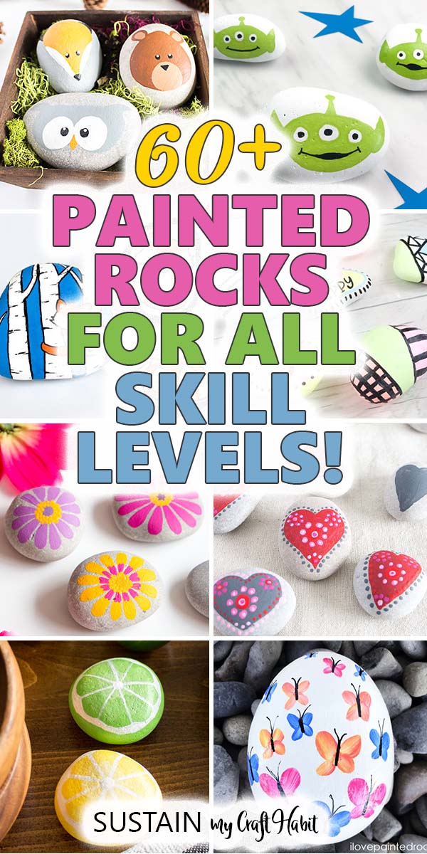 60+ Easy Rock Painting Ideas for Beginners to Try – Sustain My Craft Habit