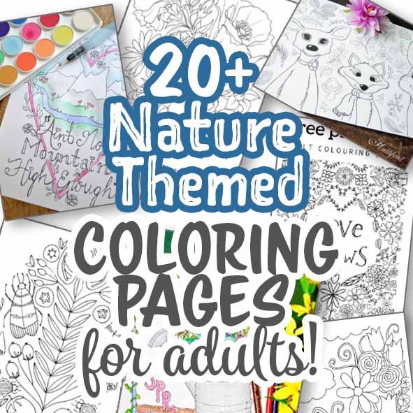 20 Free Nature Themed Adult Coloring Pages Sustain My Craft Habit