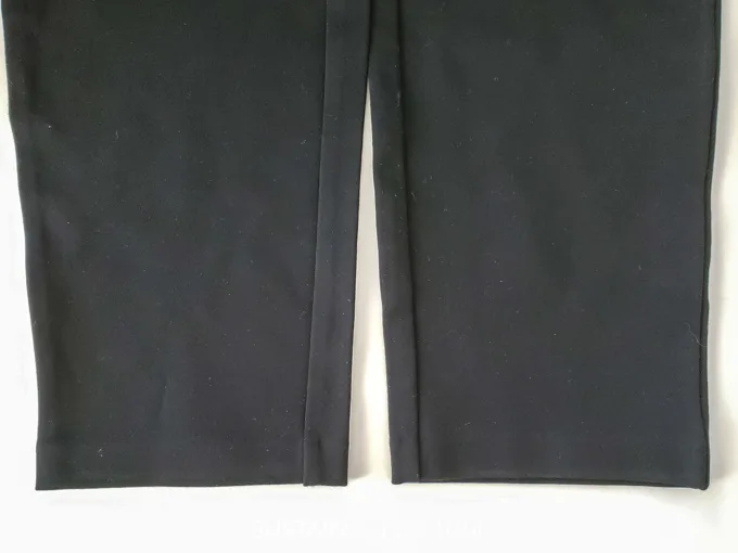 Example of a blind or invisible stitched hem.