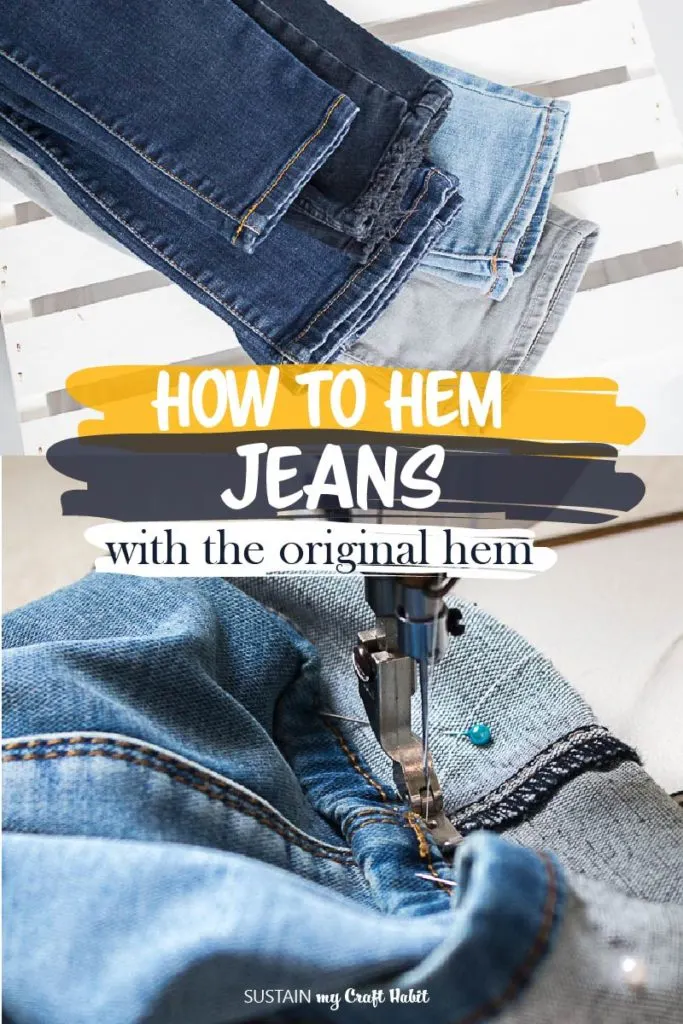 How to Hem Jeans and Keep the Original Hem-EASY tutorial {Fun Friday} - 365  Days of Slow Cooking and Pressure Cooking
