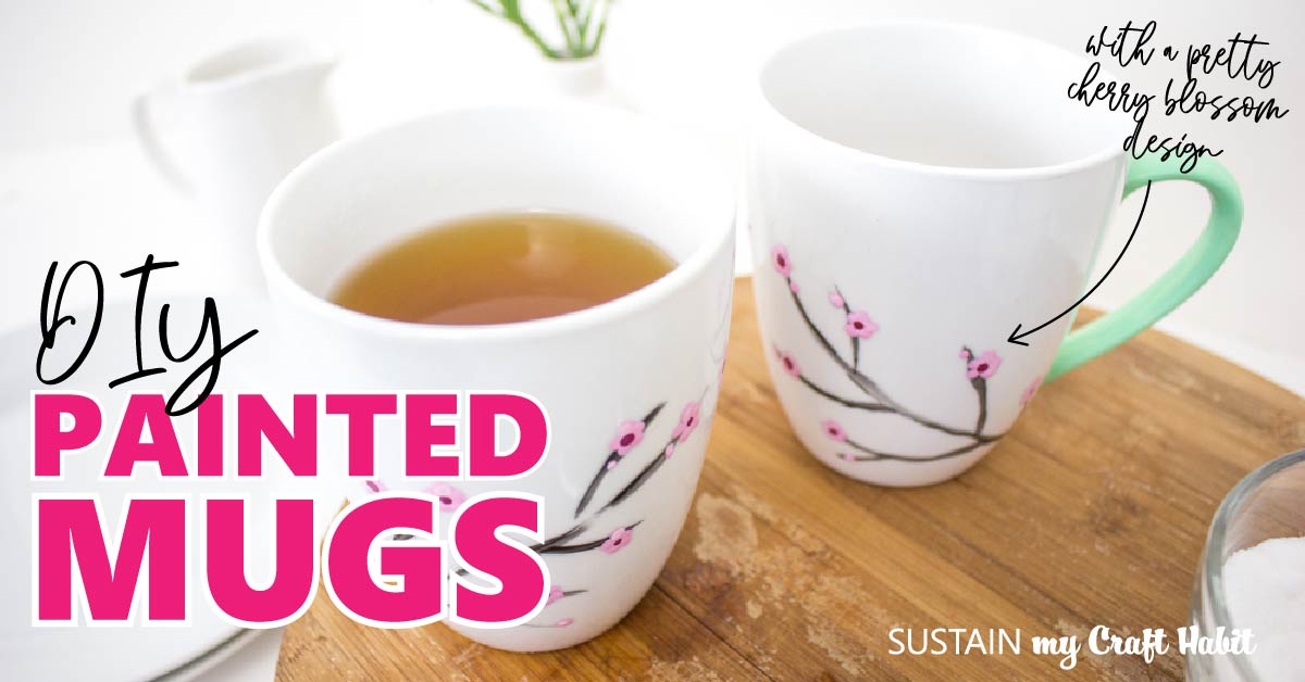 Cherry Blossom Mug Painting – Sustain My Craft Habit