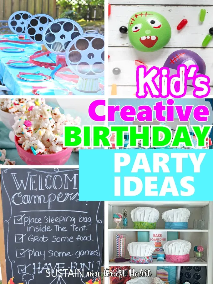 round up images of creative kid's birthday party ideas