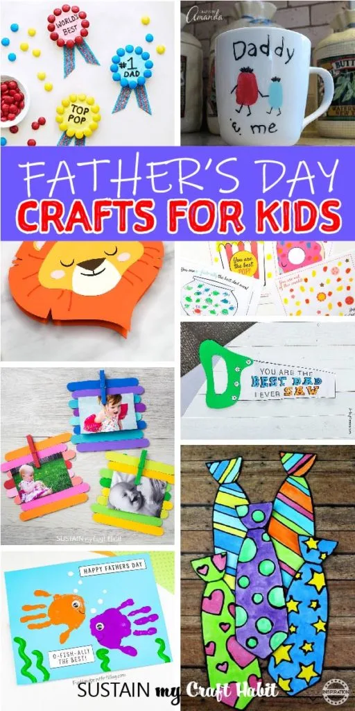 round up of father's day crafts for kids