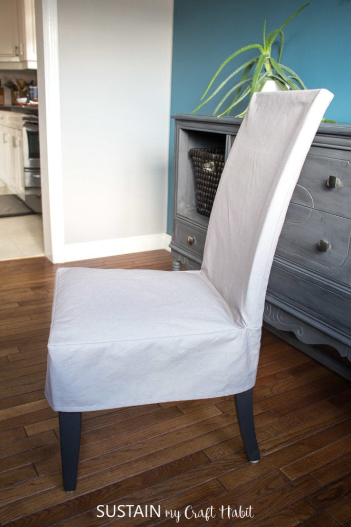 How To Make A Slipcover For A Dining Chair Sustain My Craft Habit