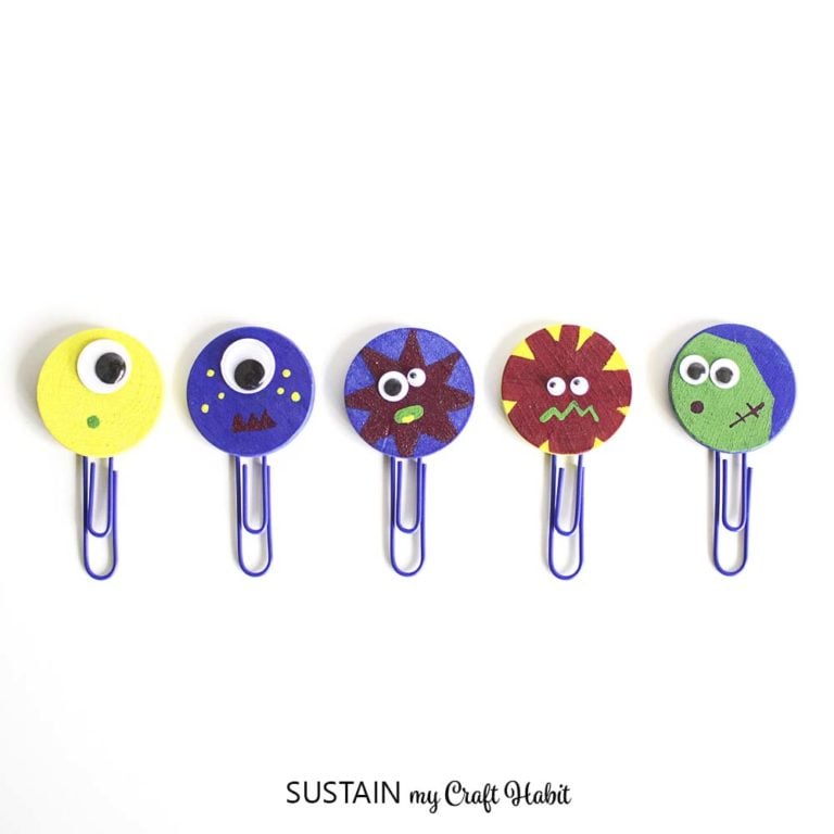 Bookmarks for Kids: Colorful Monster Paperclips