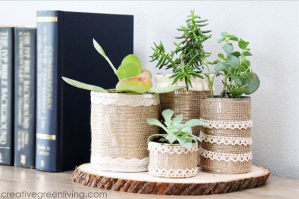 How to Upcycle Tin Cans with Foraged Twigs