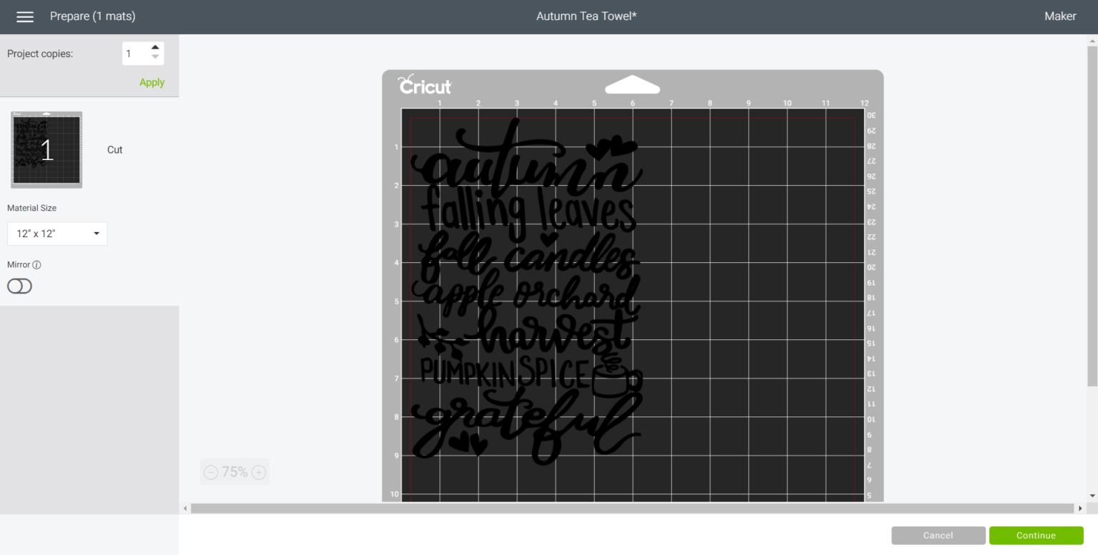 DIY Fall Tea Towels with Iron On Vinyl Sustain My Craft Habit