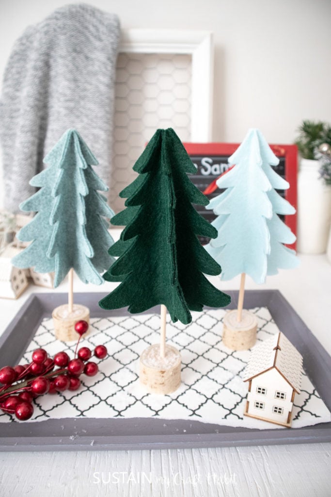 DIY Felt 3D Christmas Tree Decor – Sustain My Craft Habit