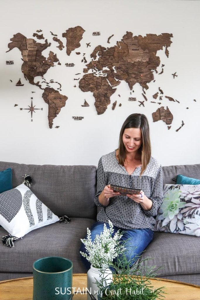 Wooden Map Of The World - World On Wall