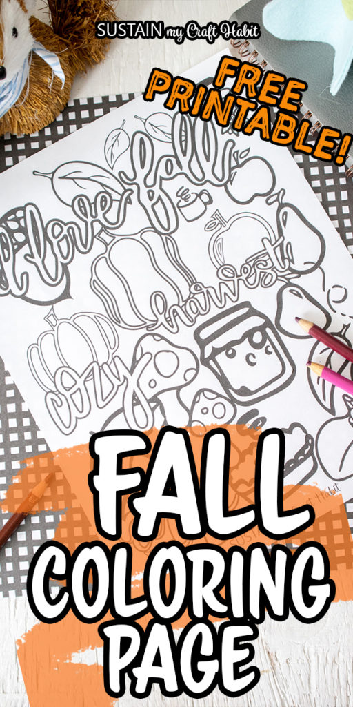 Free Fall Coloring Page – Sustain My Craft Habit