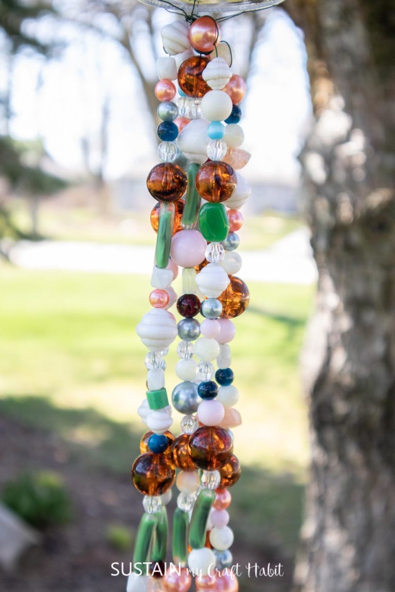 Mason Jar DIY Wind Chimes with Beads Sustain My Craft Habit
