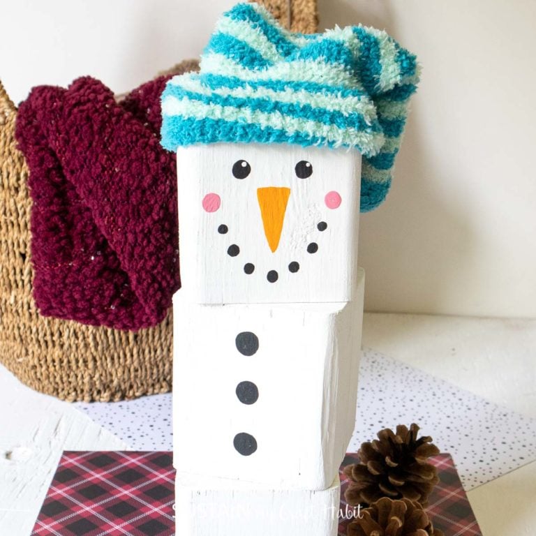 Making a Wood Block Snowman