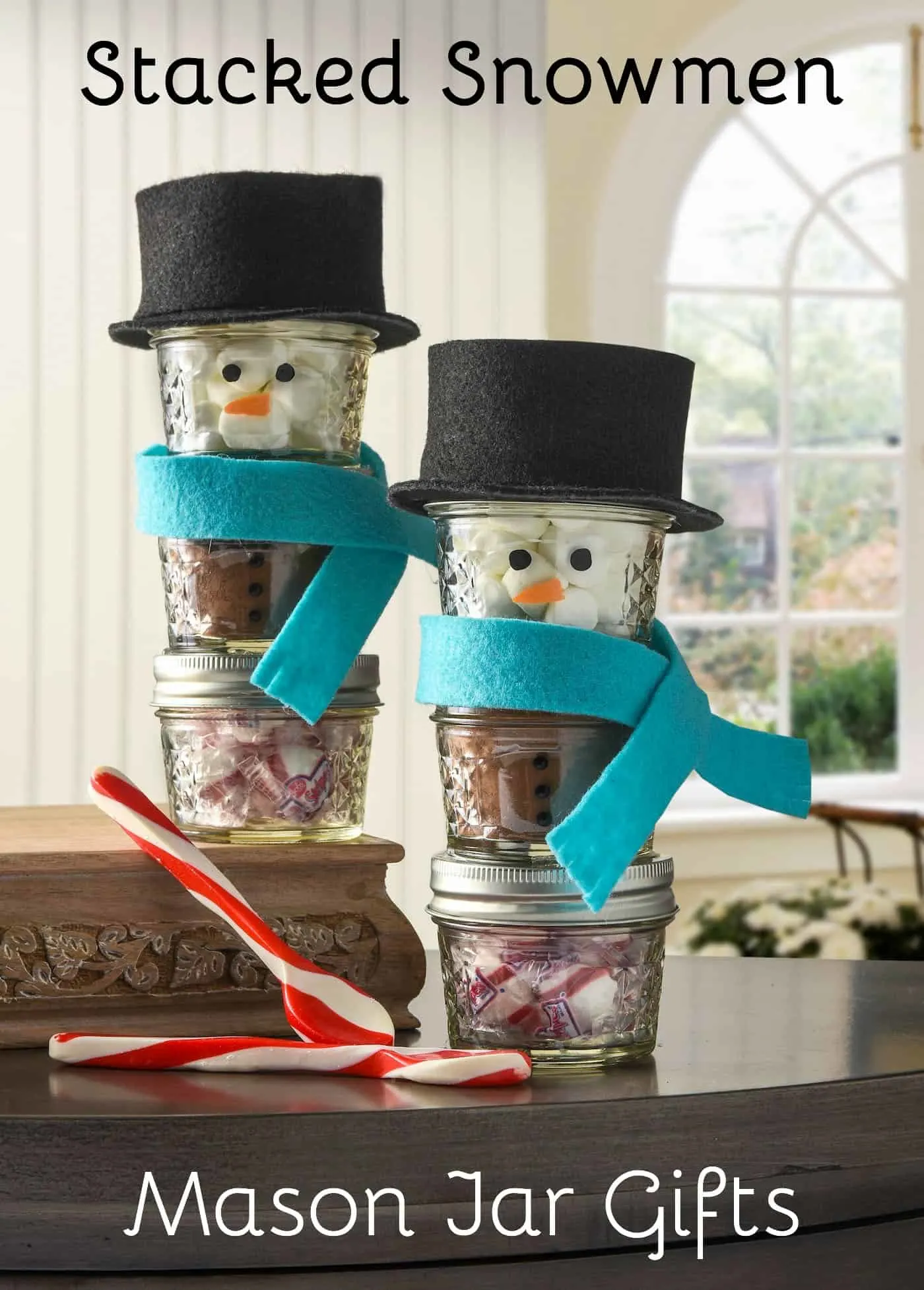 mason jar Christmas crafts snowmen