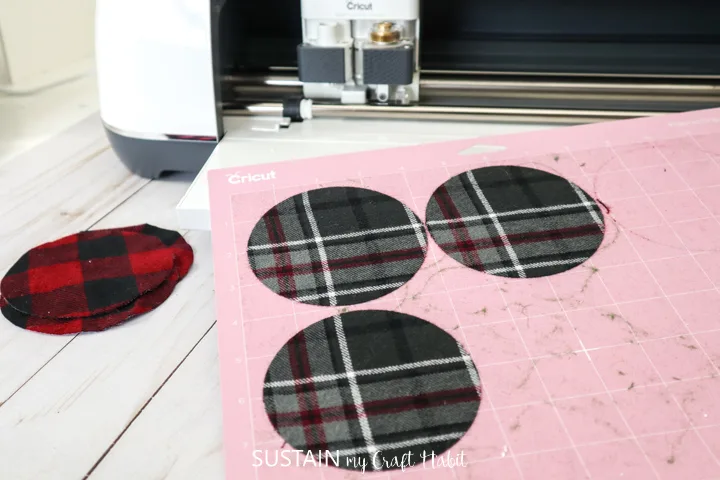 Finished Cricut machine flannel cutouts.