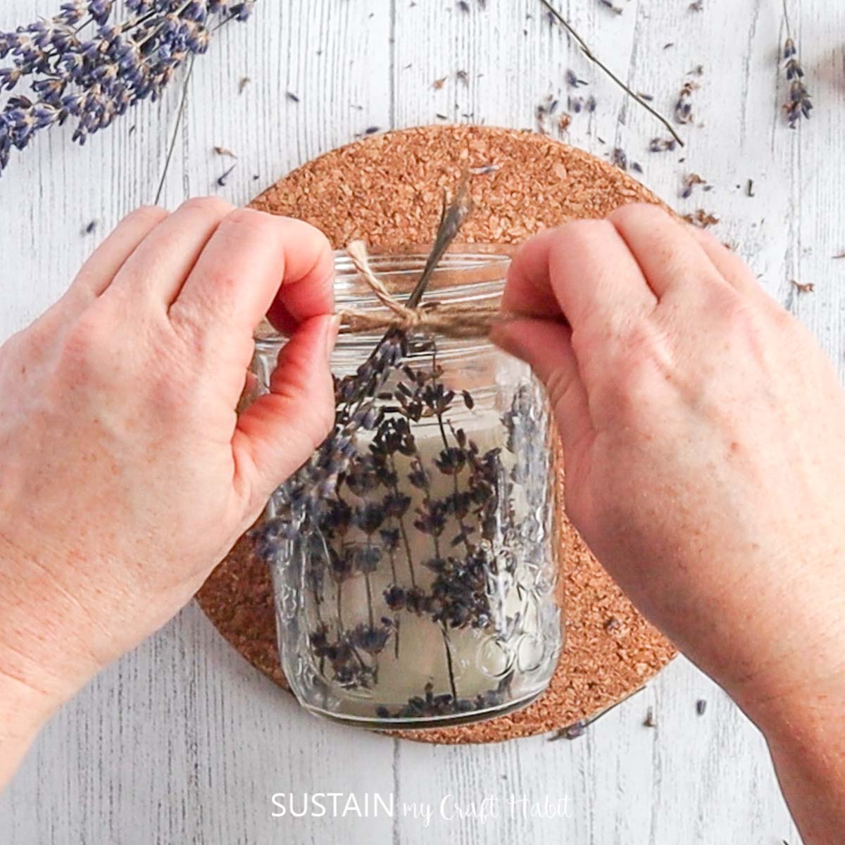 Mason Jar Candles with Lavender Sustain My Craft Habit