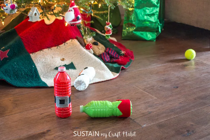 DIY Christmas Game: Water Bottle Bowling – Sustain My Craft Habit