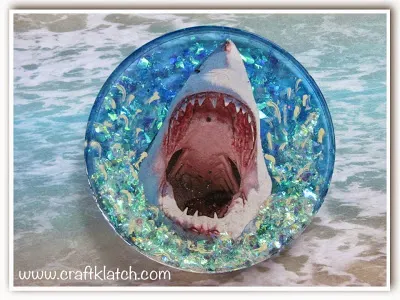 Resin crafts shark coaster