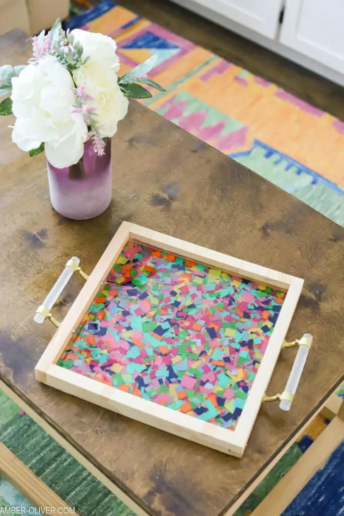 Resin crafts confetti tray