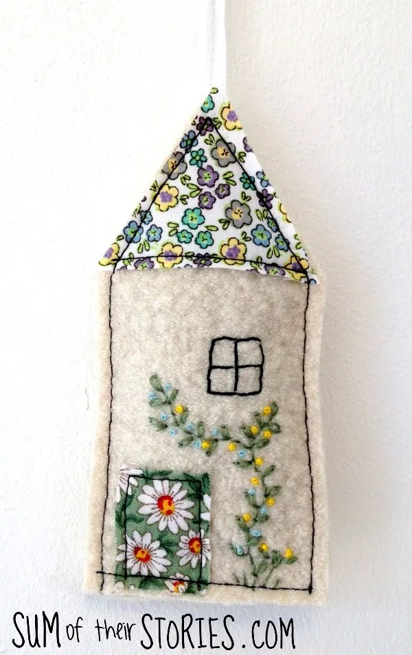 lavender craft little house bag