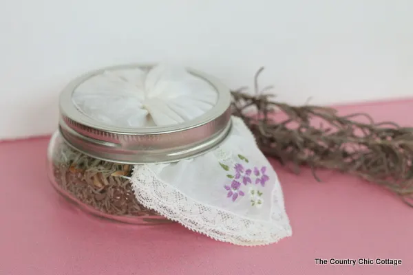 lavender craft air freshener in amason jar
