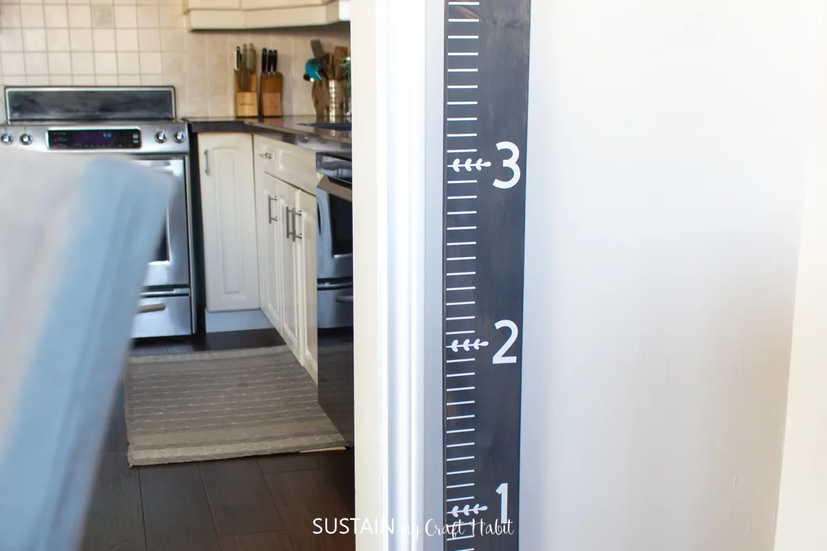 49. Make a wood growth chart for your family