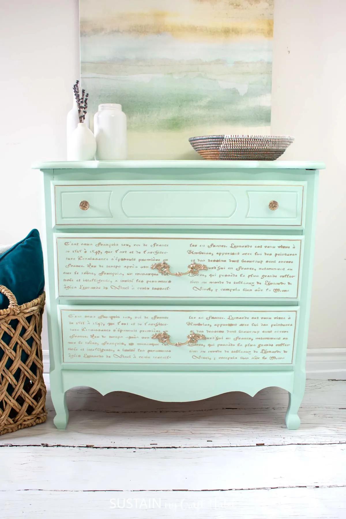 Modern French Country Painted Dresser