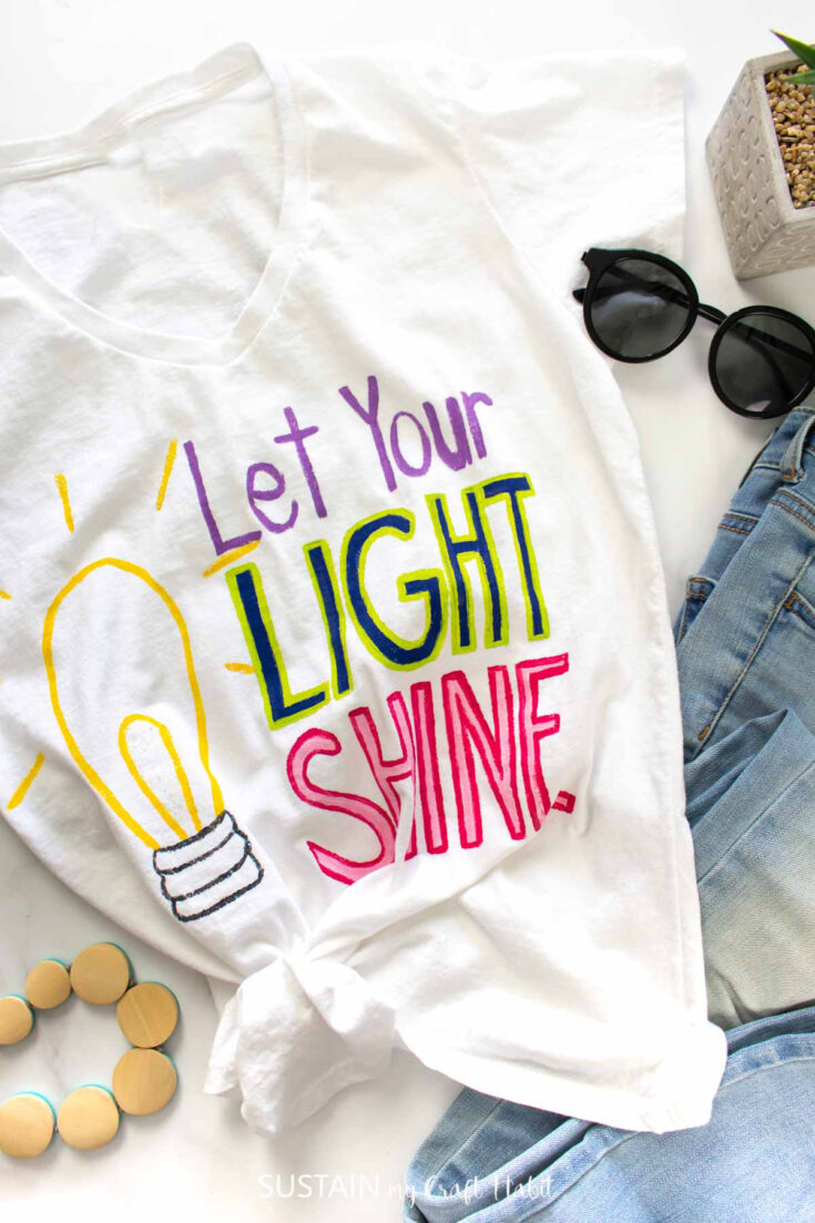 Let Your Light Shine DIY TShirt Painting Sustain My Craft Habit