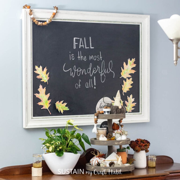 Magnetic Fall Watercolor Leaves (with Printable!)