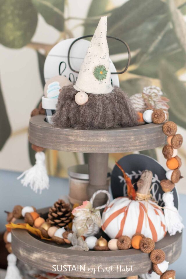 DIY Tiered Tray Decor for Fall – Sustain My Craft Habit