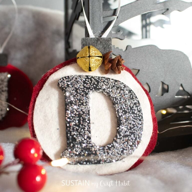 Making Felt Monogram Ornaments