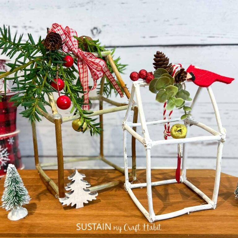 Crafting Rustic Twig House Decorations for Christmas