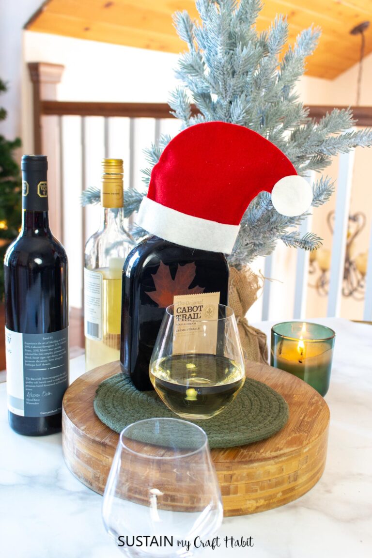 Simple Santa Hat Wine Bottle Topper Sustain My Craft Habit
