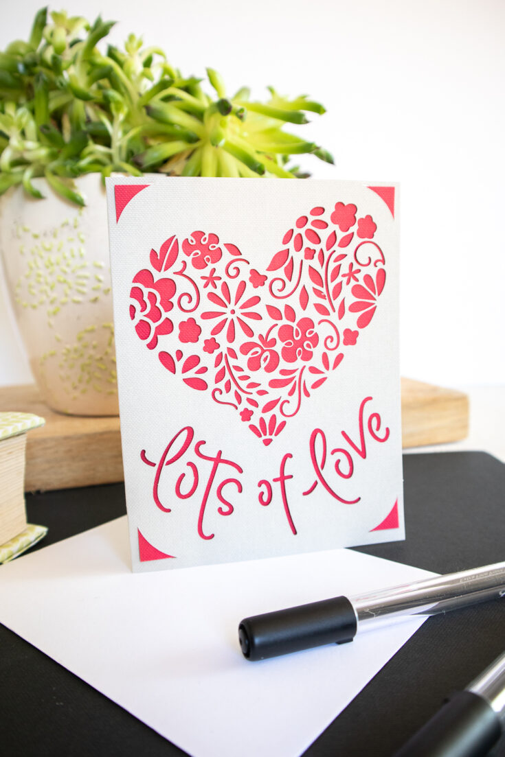 Handmade Valentine's Day Card with Cricut Joy – Sustain My Craft Habit