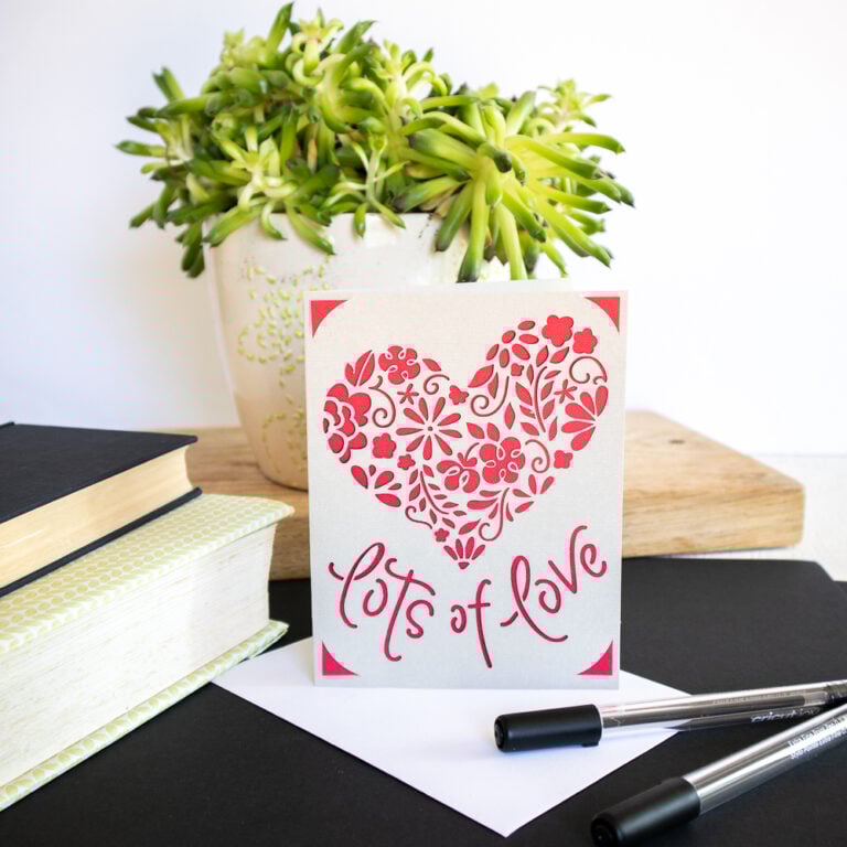 Handmade Valentine’s Day Card with Cricut Joy