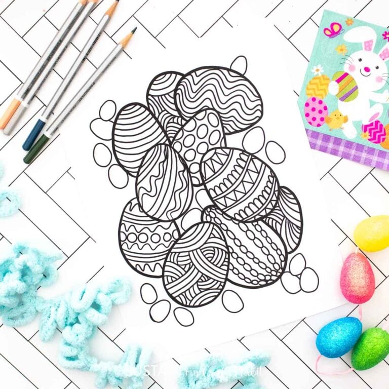 Easter Egg Coloring Pages (FREE Printable!)