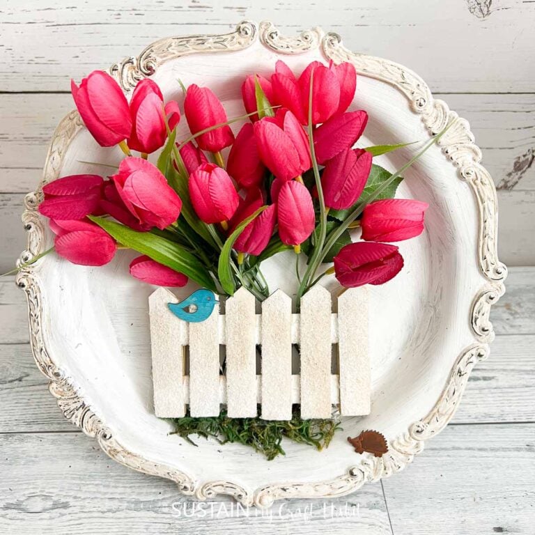 Upcycled Silver Tray for a Spring Craft