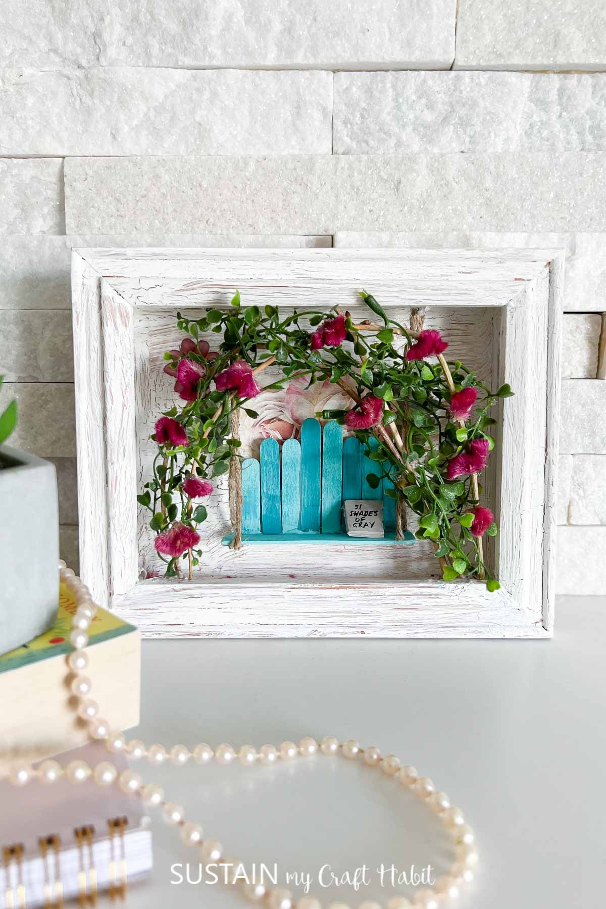 A Romantic Small Shadow Box Art Craft Idea – Sustain My Craft Habit
