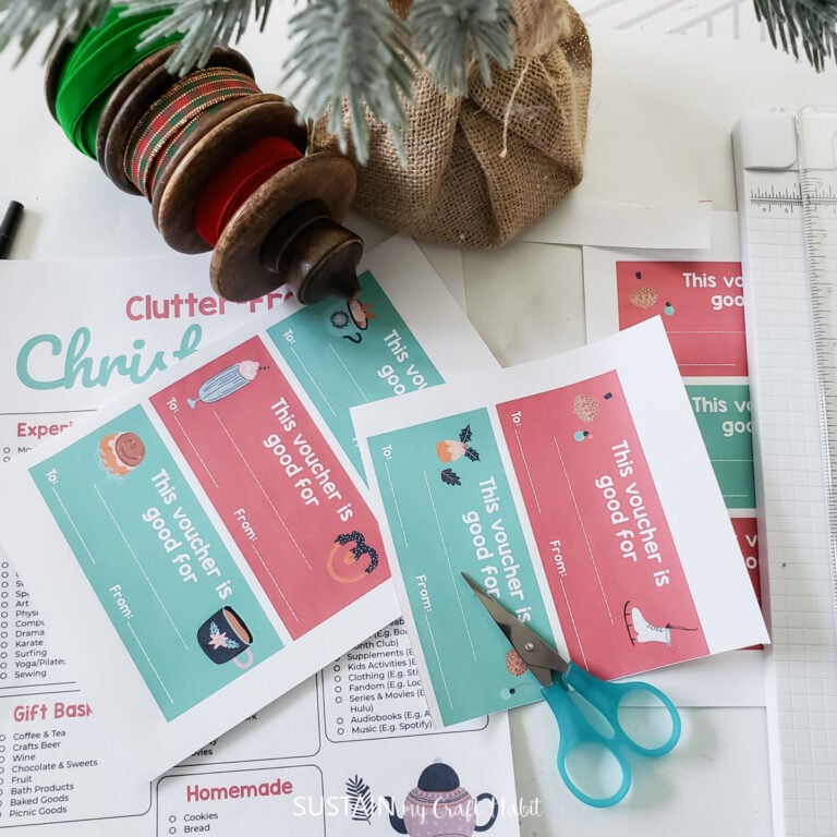 Creative Clutter Free Christmas Gifts (Free Printables)