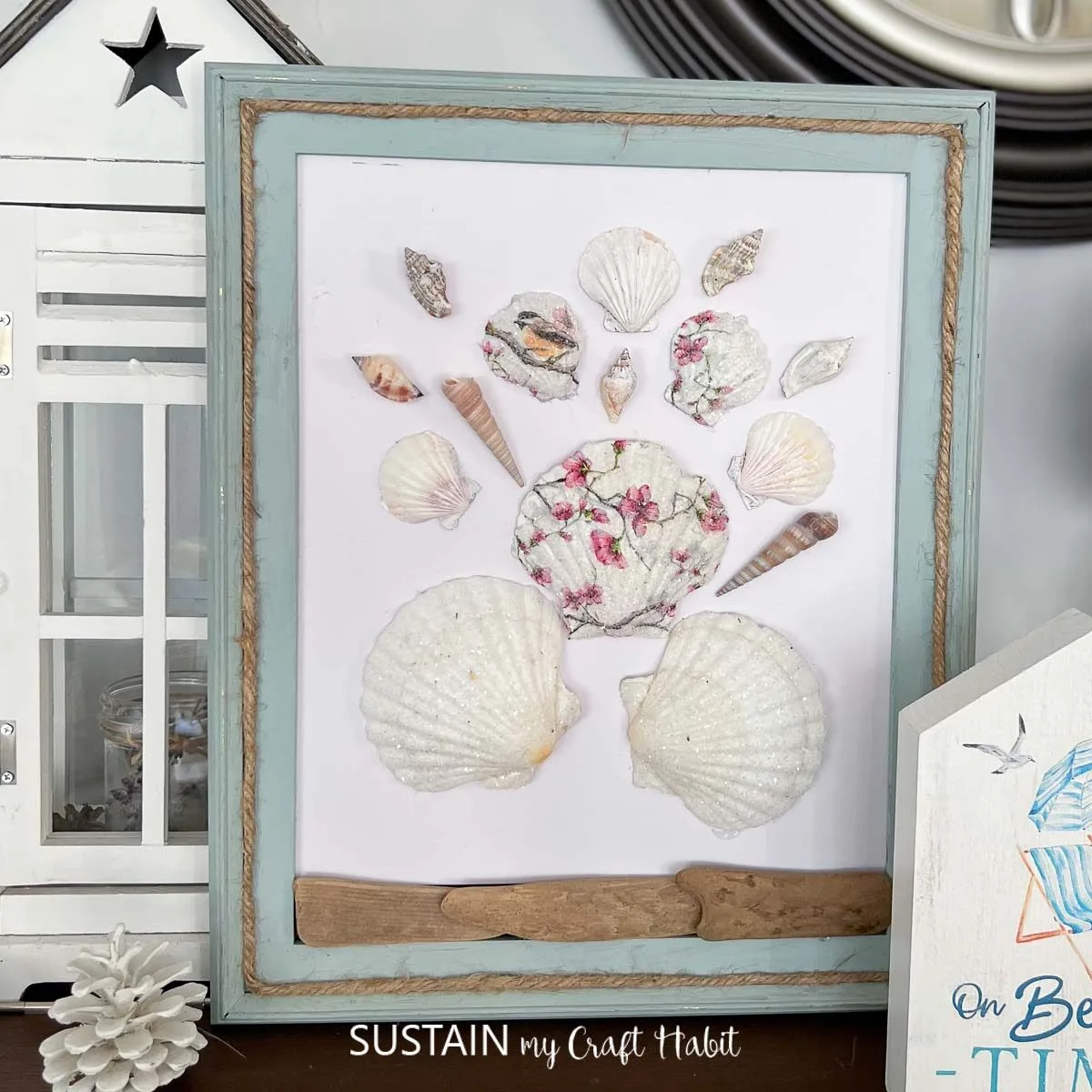 seashell framed art craft