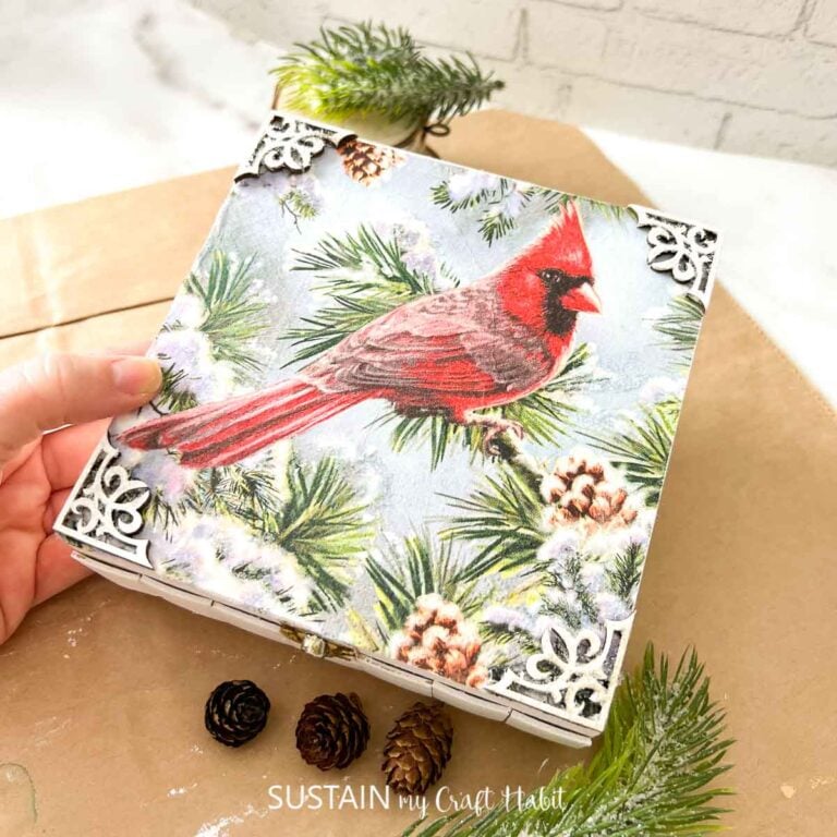 Holiday Keepsake Box Craft with Decoupage