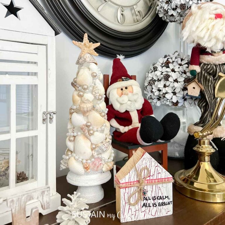 An Elegant Tabletop DIY Seashell Christmas Tree