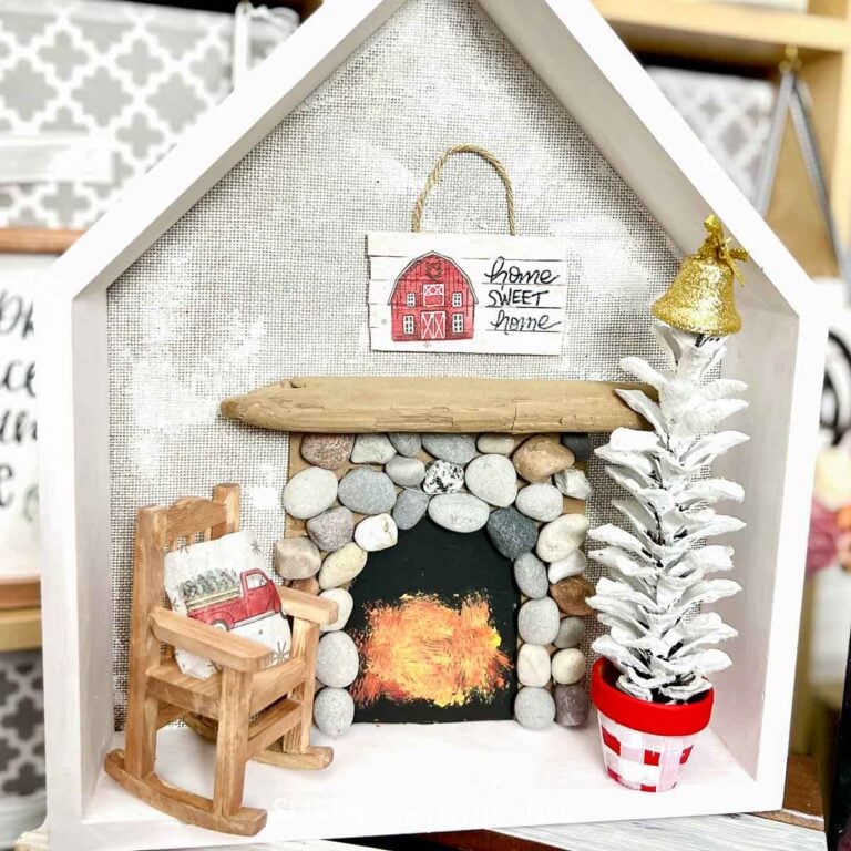 Shadow Box Shelf Christmas House Craft