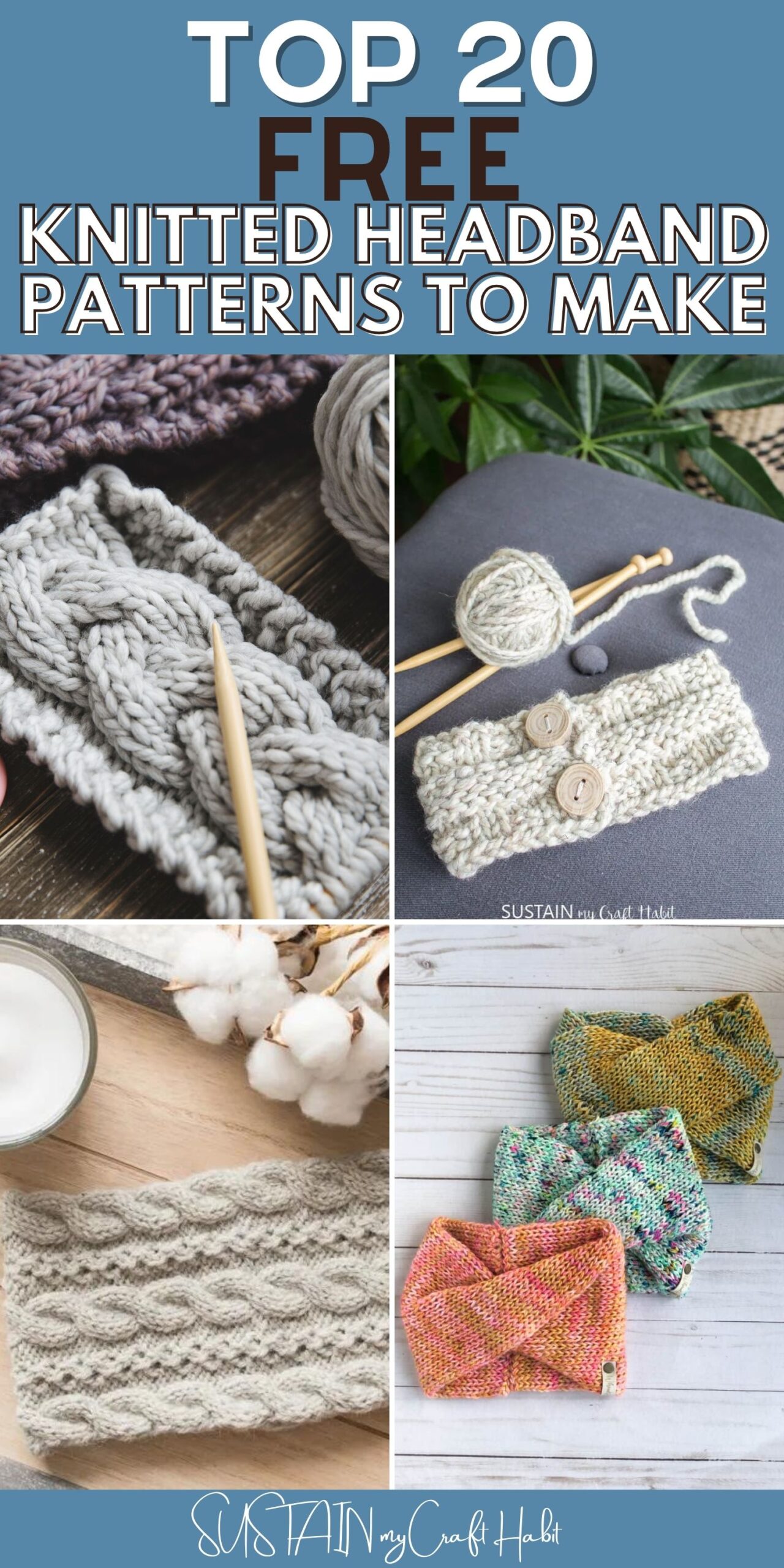 12 Free Knitted Headband Patterns for Adults – Sustain My Craft Habit