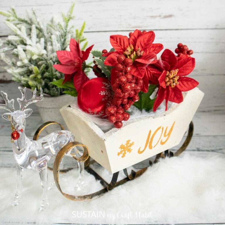 Budget-Friendly Upcycled Christmas Centerpiece Craft