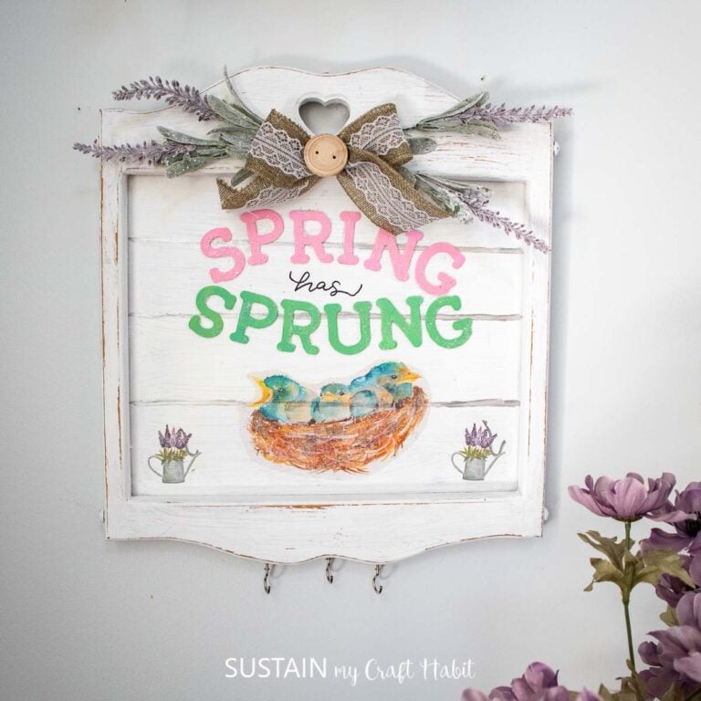 DIY Spring Has Sprung Upcycled Sign
