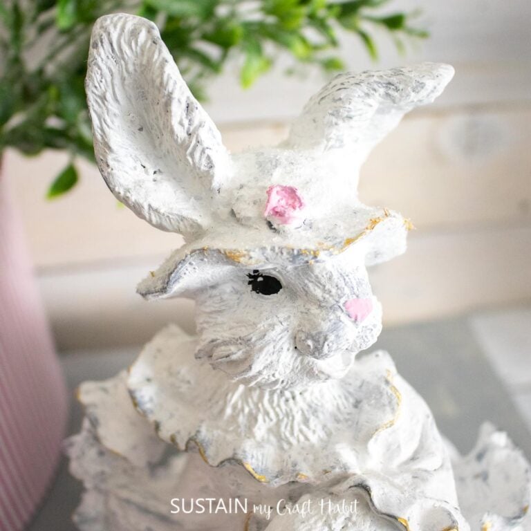 Painting a Thrift Store Ceramic Figurine for Easter