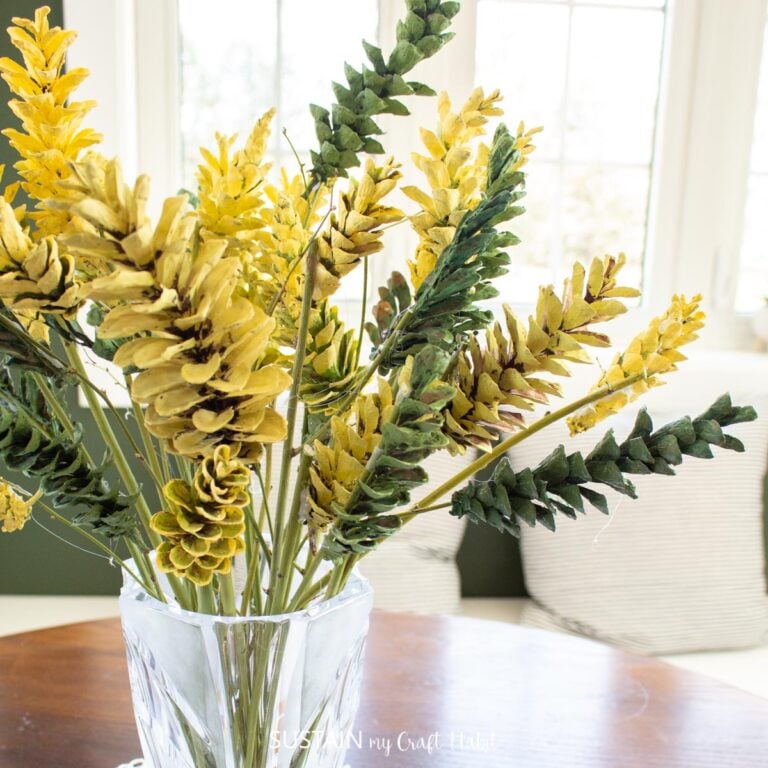 Crafting a Fabulous Forsythia Bouquet from Pinecones