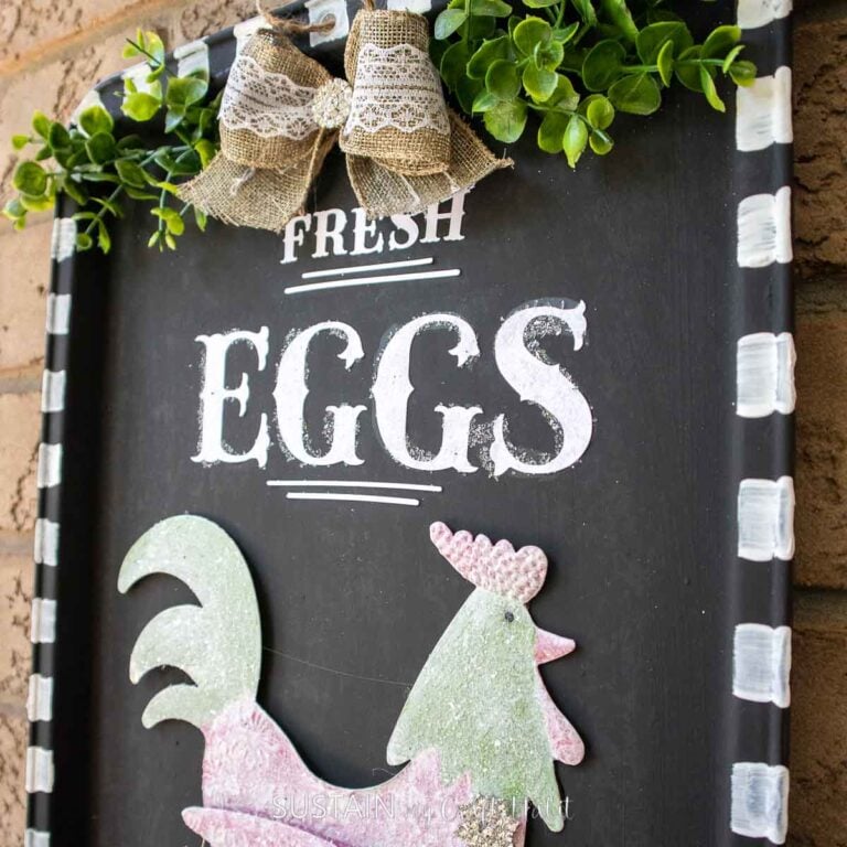 Upcycled Cookie Sheet Farmhouse Sign Craft