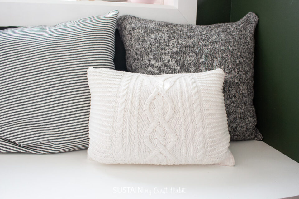 Upcycle Sweaters to Make Throw Pillow Covers Sustain My Craft Habit