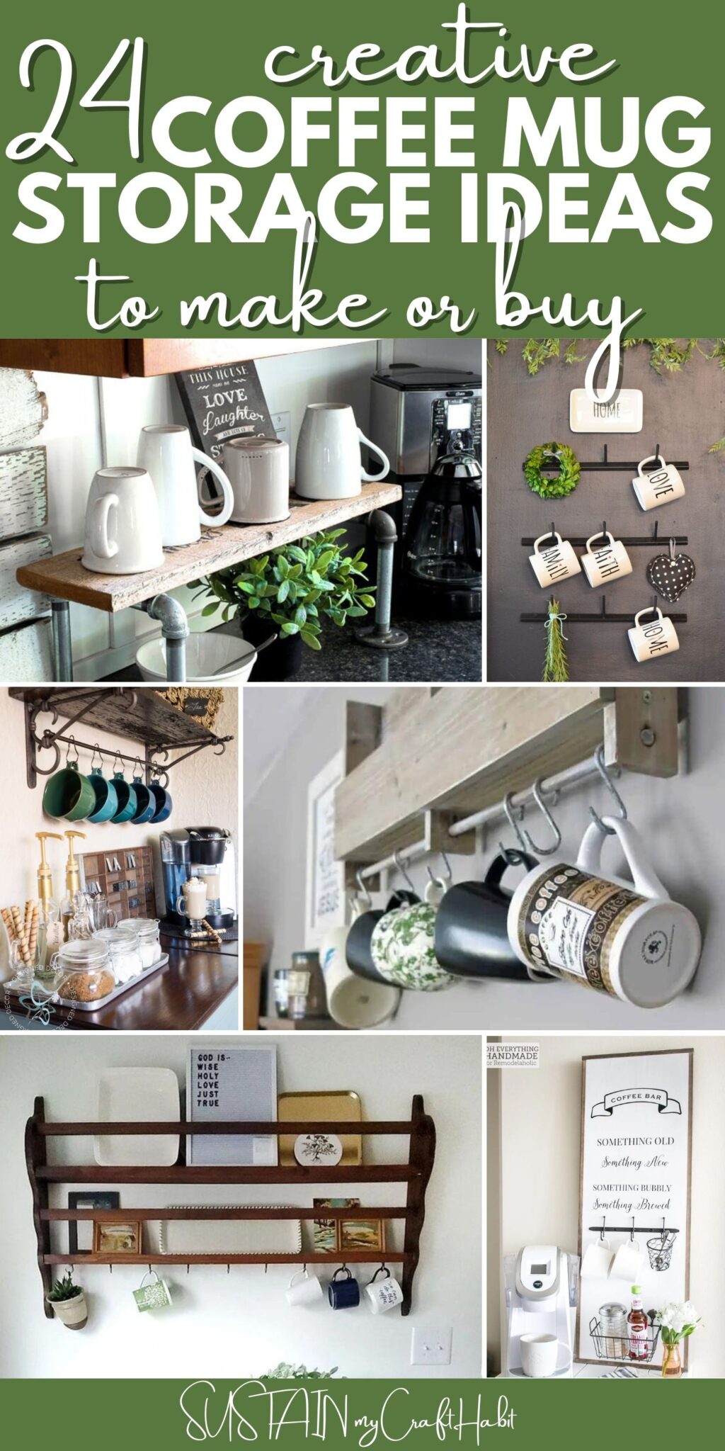 24 Creative Coffee Mug Storage Ideas (to make or buy) – Sustain My ...